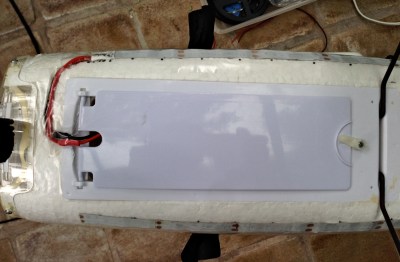 White LEDs mounted and wired