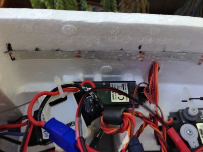 Closeup of the blue strip