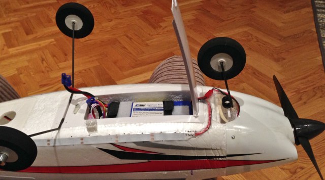 View of the battery compartment