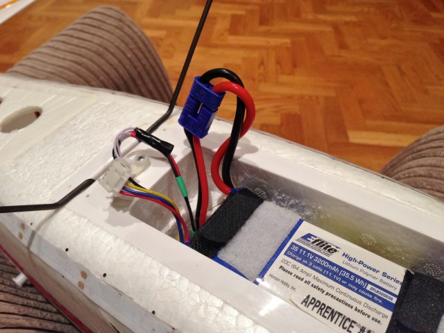 Closeup view of the connectors