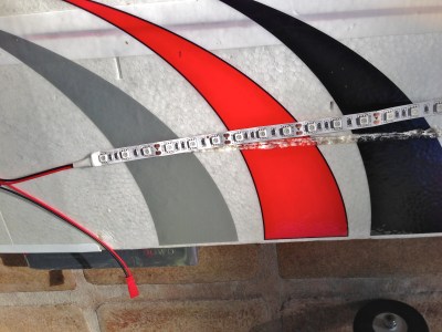 LED strip next to the burned channel