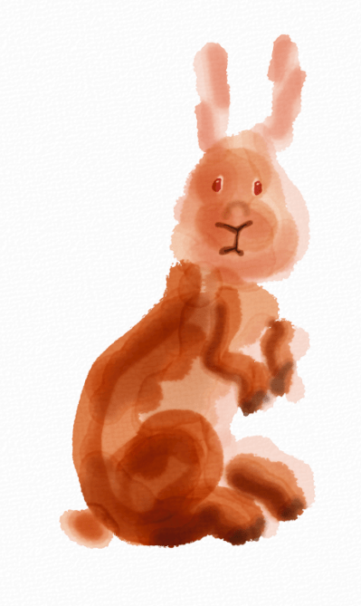 A Scared Bunny in Aurynk Ink
