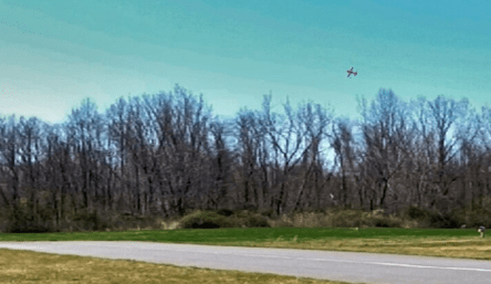 Flying at a bare 20 feet above 60-foot trees