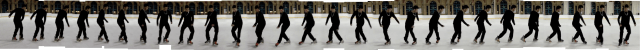 Stop motion picture of Jordan skating the Grapevine stitched from the Hockey Tutorial video