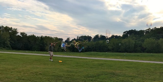 Making Bubbles at the field