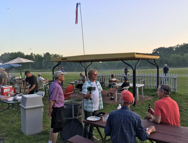 Bobby can't stop showing his iPhone steadycam at the first field meeting