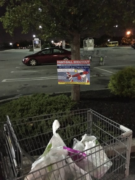 Painball poster at a local supermarket