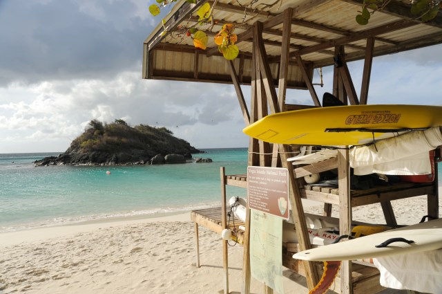 Lifeguard station at Trunk Bay