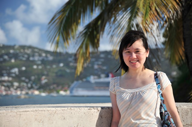 With Carnival Liberty in the background