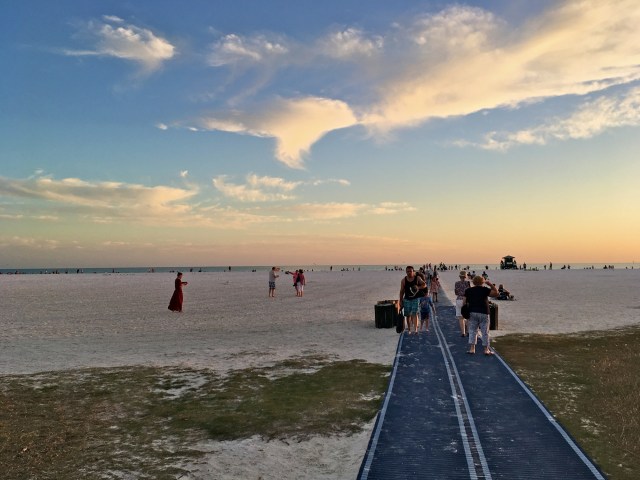 Roll-out Mat Pathway at Siesta Beach on Siesta Key