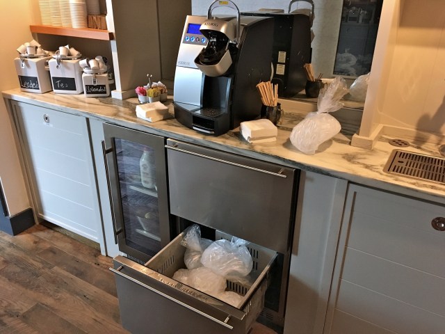 Shared pantry on the hallway - packaged ice cubes