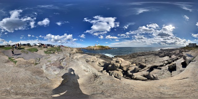 360° panorama of Cape Neddick Light - Nubble Lighthouse
