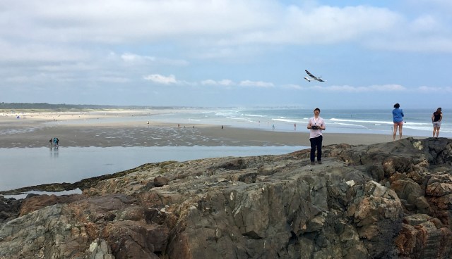 Flying an UMX Radian on the famous rock formation by Marginal Way