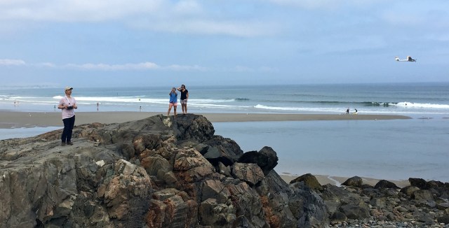 Flying an UMX Radian on the famous rock formation by Marginal Way