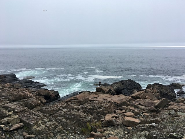 Flying the UMX Radian on rock formations at Cliff House