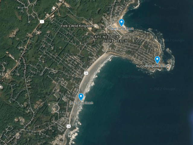 Map of Cape Neddick and York Beach
