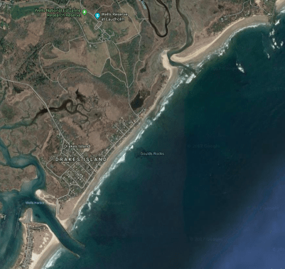 Google Maps Drakes Island Beach