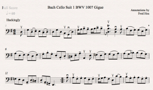 Bach Cello Suite 1 BWV 1007 Gigue Fred Annotations Icon