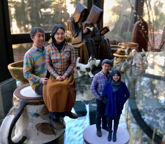 20 Doob 4-inch 3D Selfies in 1:13 scale compared to Madurodam Shapeways 1:20 figurines, after coating