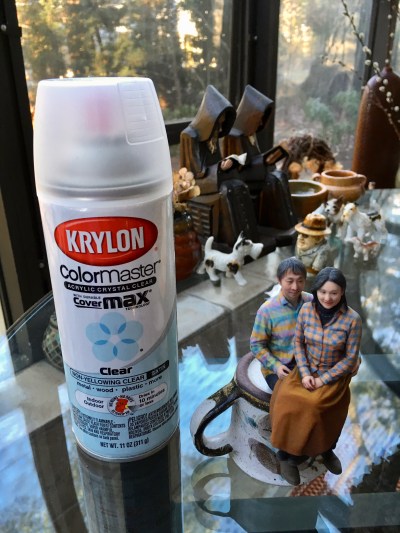 Doob 4-inch 3D Selfies in 1:13 scale after a coating of clear satin acrylic varnish