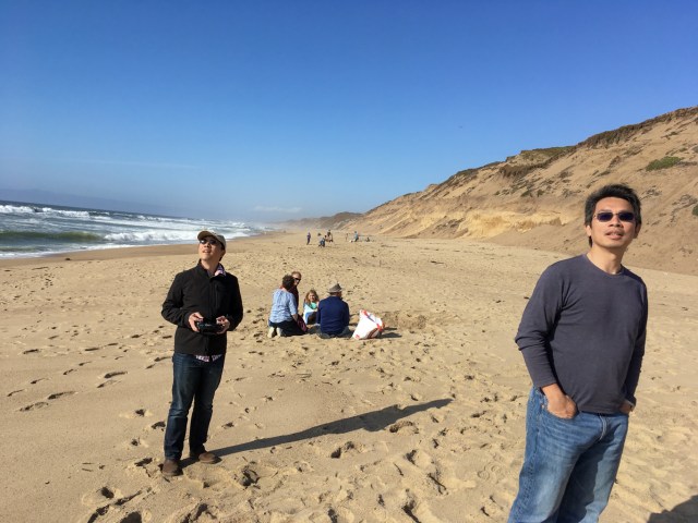 Flying UMX Radian at the beach, Fort Ord Dunes State Park, Monterey Bay