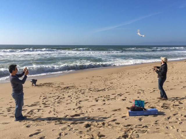 Flying UMX Radian at the beach, Fort Ord Dunes State Park, Monterey Bay