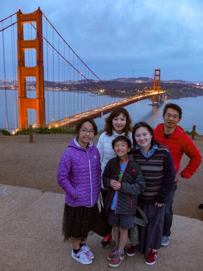 Golden Gate Bridge at nightfall
