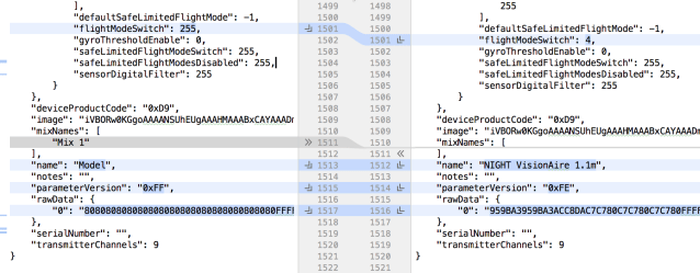 parameterVersion - 0xFF plain AS3X vs 0xFE SAFE