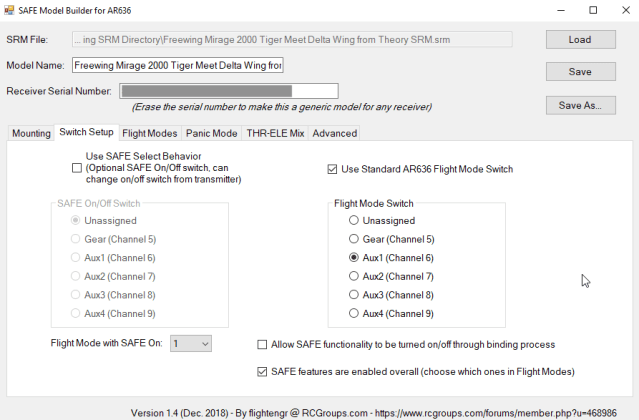 SMB can properly set the flight model switch channel selection