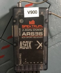 Spektrum AR636 loaded with V900 SRM by Horizon Hobby as a replacement receiver
