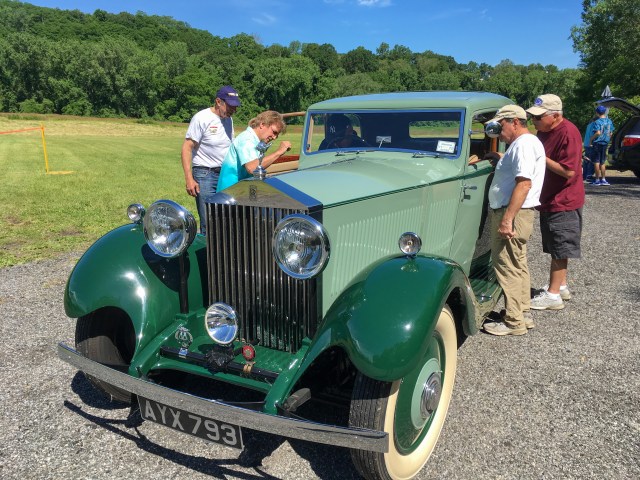 A member arrived at the event in an antique Rolls Royce