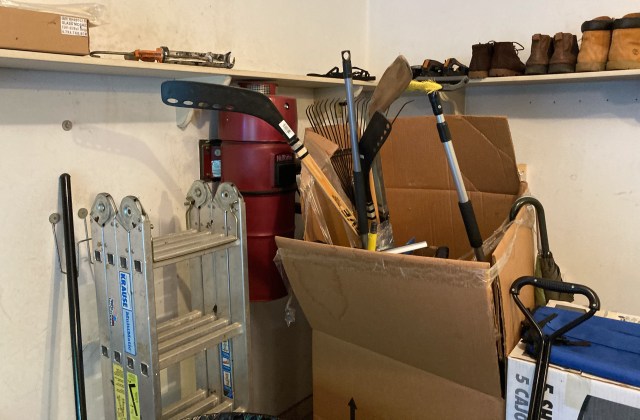 Items found on a corner of the garage