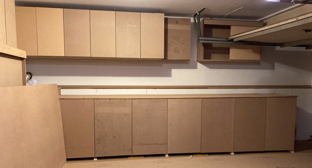 Cabinetry work is complete