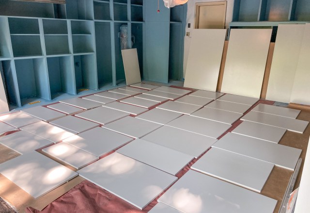 All finished cabinet doors accounted for at the end of the day