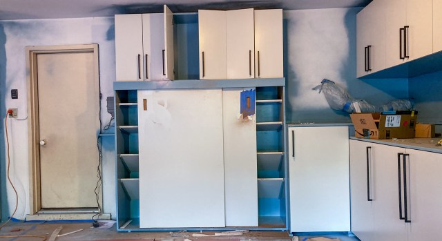 Recessed handles on sliding doors are more troublesome to install, due to the need to drill slots, post painting