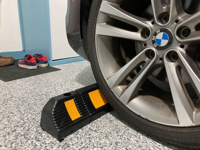 Rubber parking curbs