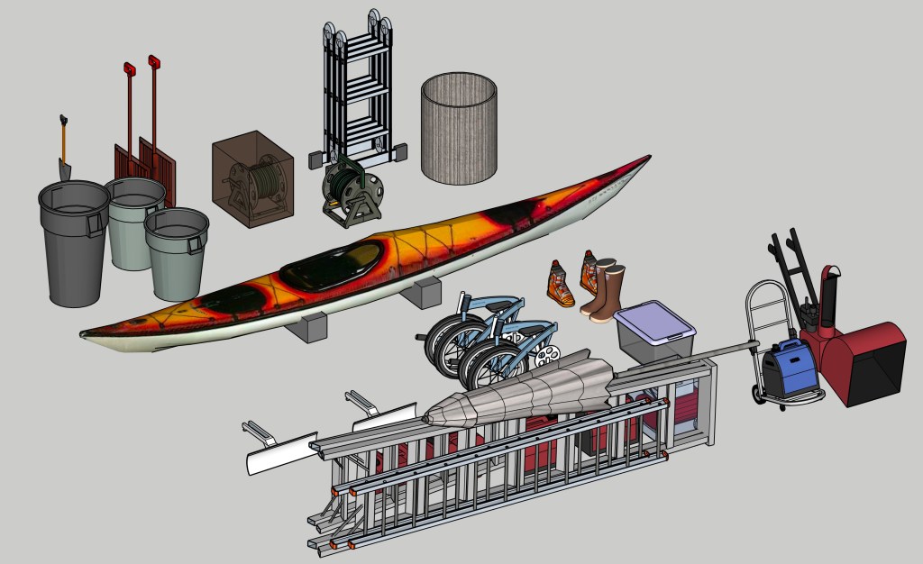 Visual inventory of items to hide