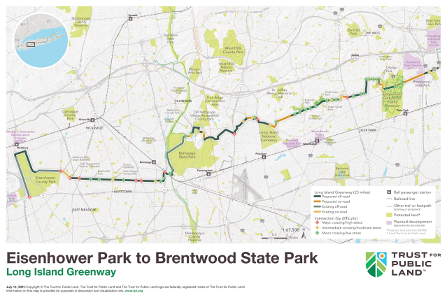 Long Island Greenway project: Section 1 from Eisenhower Park to Brentwood State Park