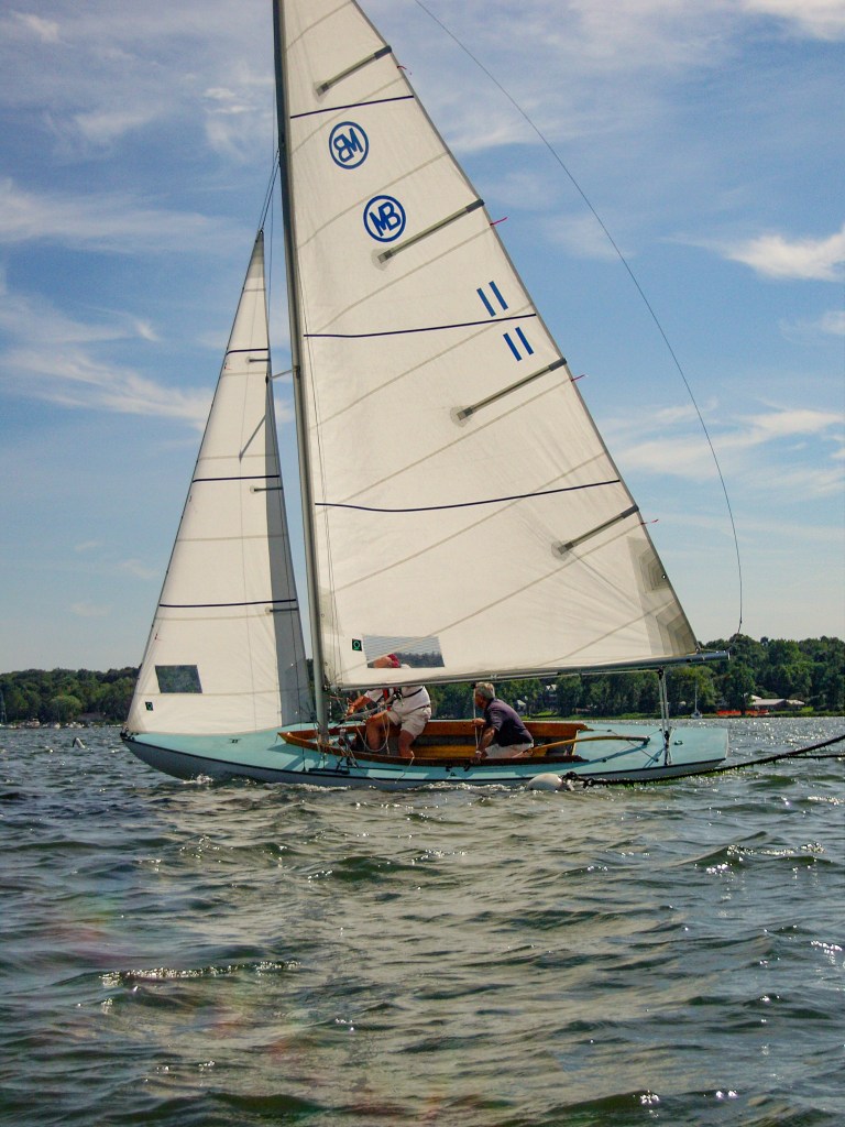 Sailboats races in Manhasset Bay - a two-person sailboat
