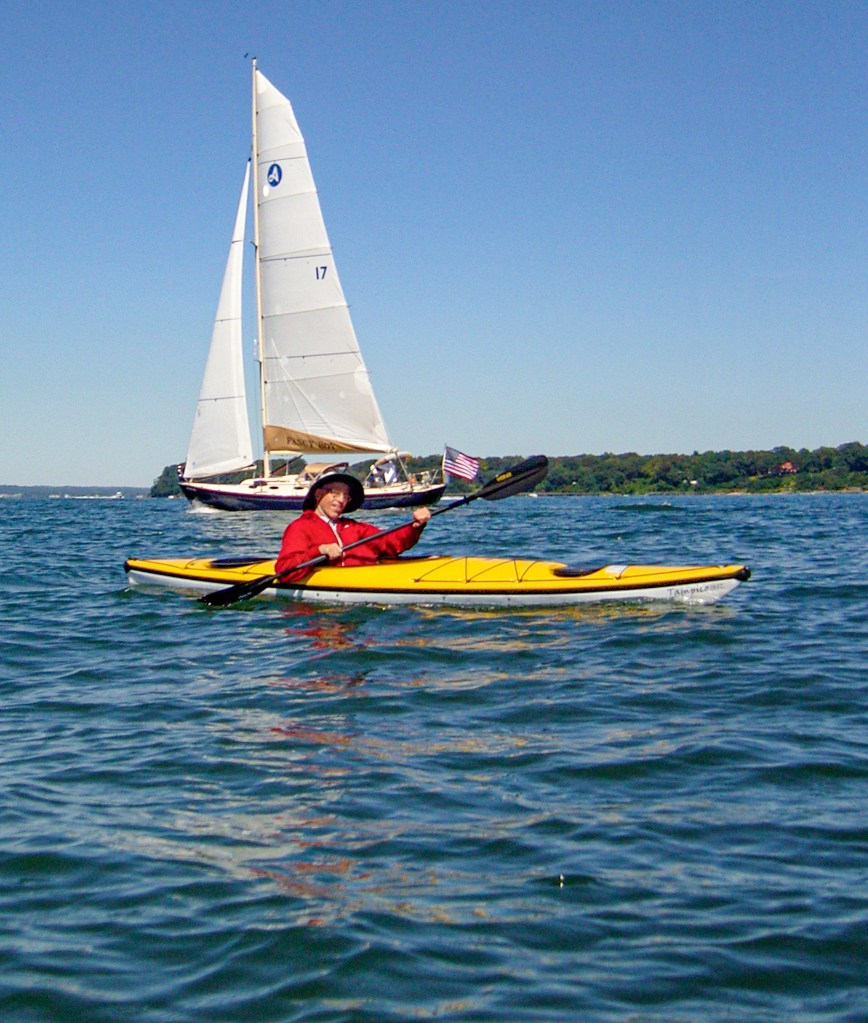 Sailboats and kayaks abound in summer time