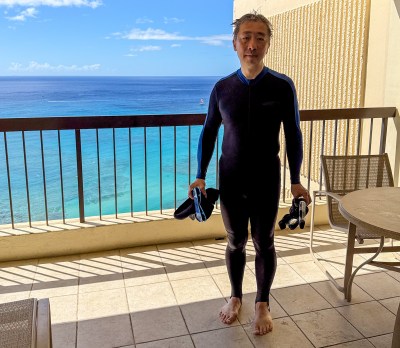 Hawaii 2025 - Snorkeling - coming back from a quick snorkel at one of the two Kuhio Ponds