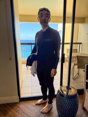 Now back to my room after a morning swim - a day at Kuhio Beach Park